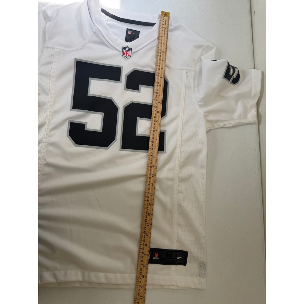 Nike NFL Oakland Raiders Khalil Mack 52 Jersey Mens Medium White On Field - Picture 4 of 7